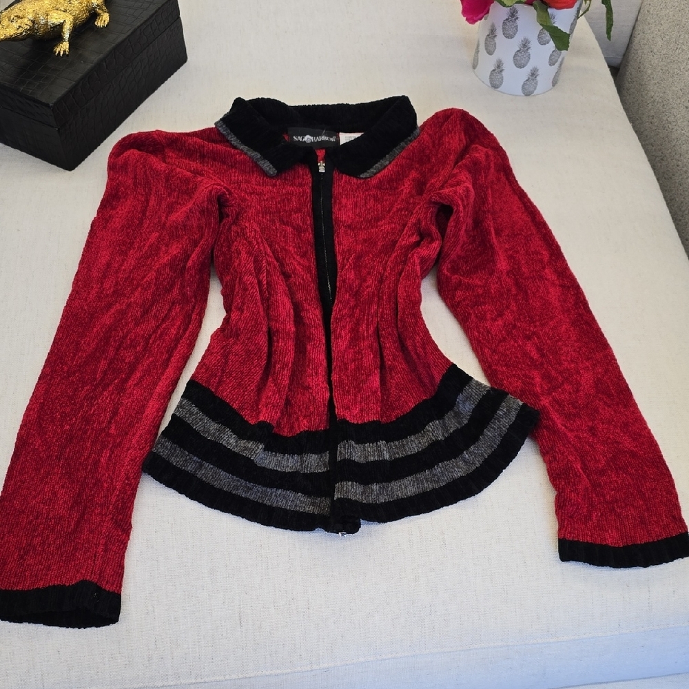M by Missoni Red and Black Blazer